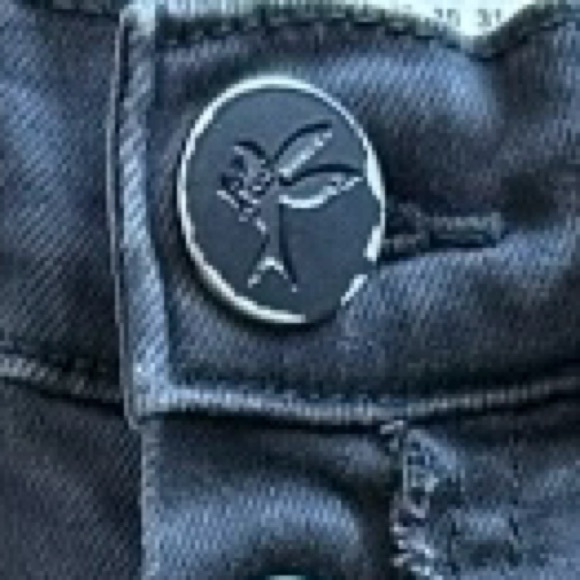 One Teaspoon Black Harlets Distressed Button Fly Shorts Size 22 - Picture 13 of 13